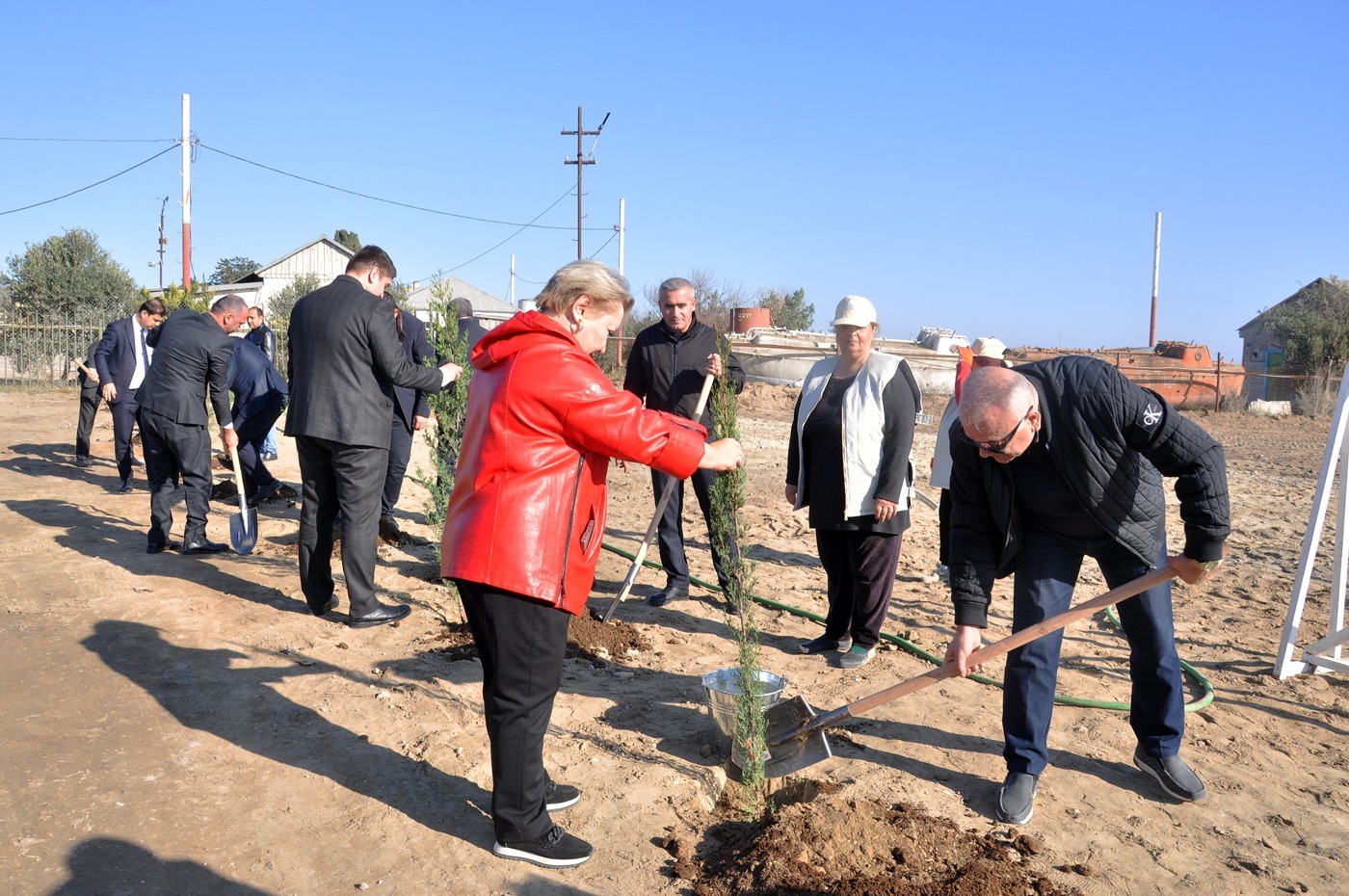 Pirallahıda genişmiqyaslı abadlıq-quruculuq və ağacəkmə aksiyaları keçirilir - FOTOLAR