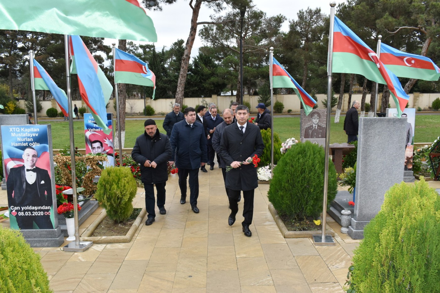 Şəhid hərbiçimizin xatirəsi yad edilib - FOTOLAR