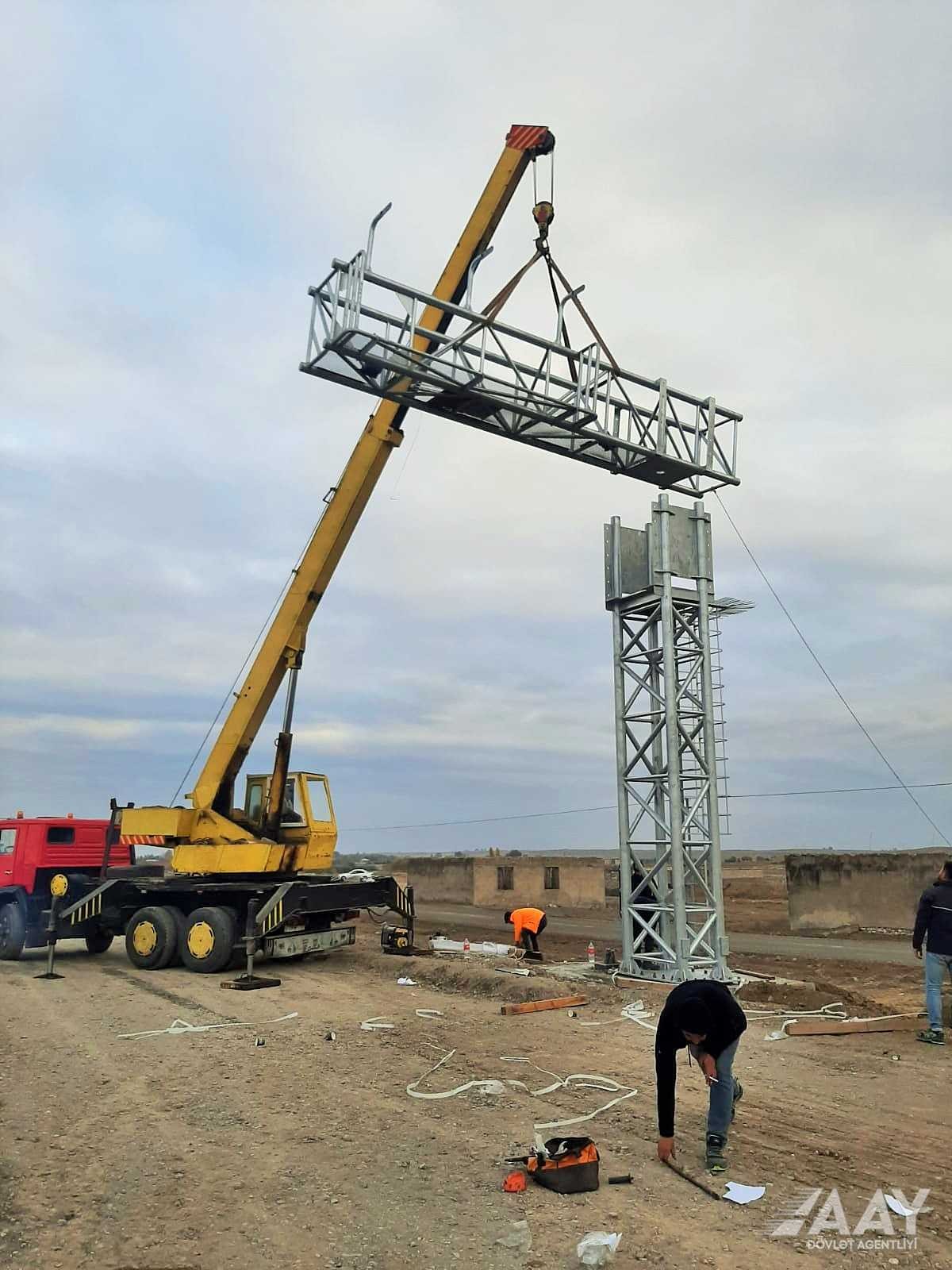 "Zəfər Yolu"na elektron tərəzi quraşdırılır - FOTOLAR