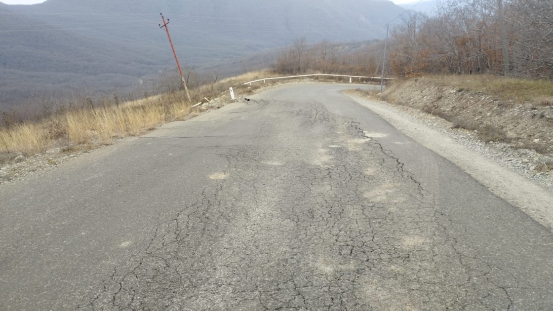 Şamaxıda torpaq sürüşməsi oldu - FOTOLAR