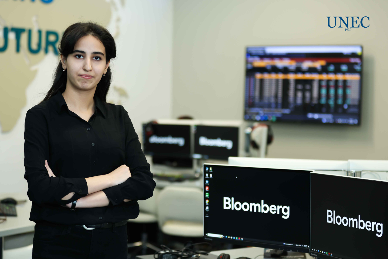 UNEC tələbələri Bloomberg Qlobal Ticarət Yarışında regionda 2-ci olublar - FOTOLAR