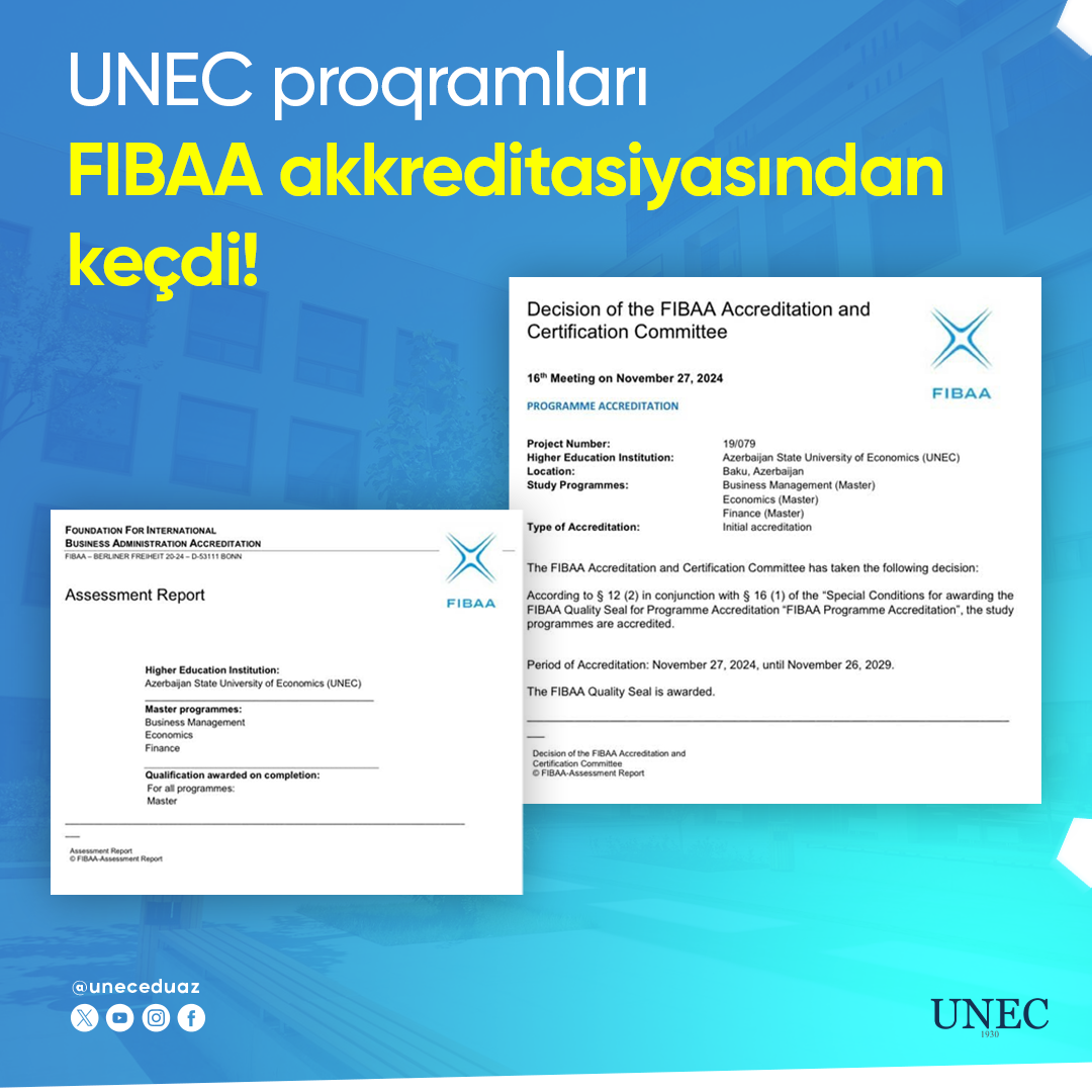 UNEC proqramları FIBAA akkreditasiyasından keçdi - FOTOLAR