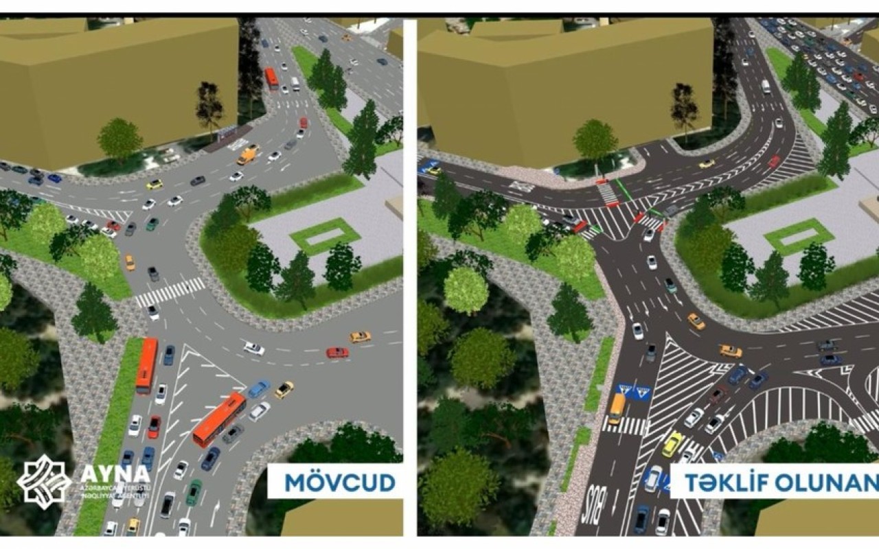 Bakının bəzi küçələrində piyada keçidlərinin yeri dəyişdirilir- VİDEO