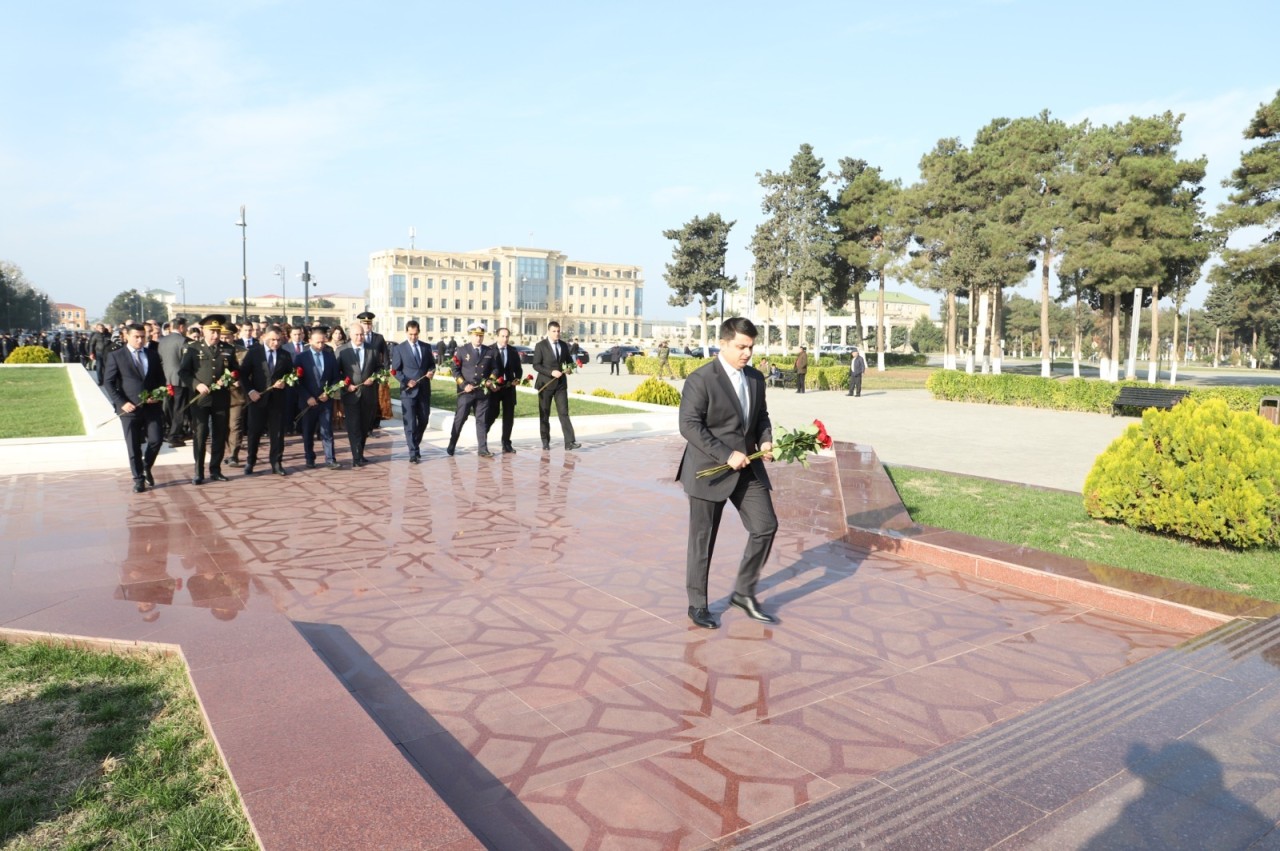 Neftçalada Ulu Öndərin əziz xatirəsi anılıb - FOTOLAR