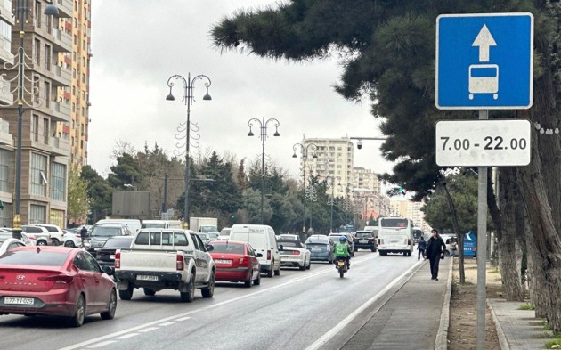 Bu küçələrdəki avtobus zolaqlarına saat tətbiq edildi- FOTOLAR