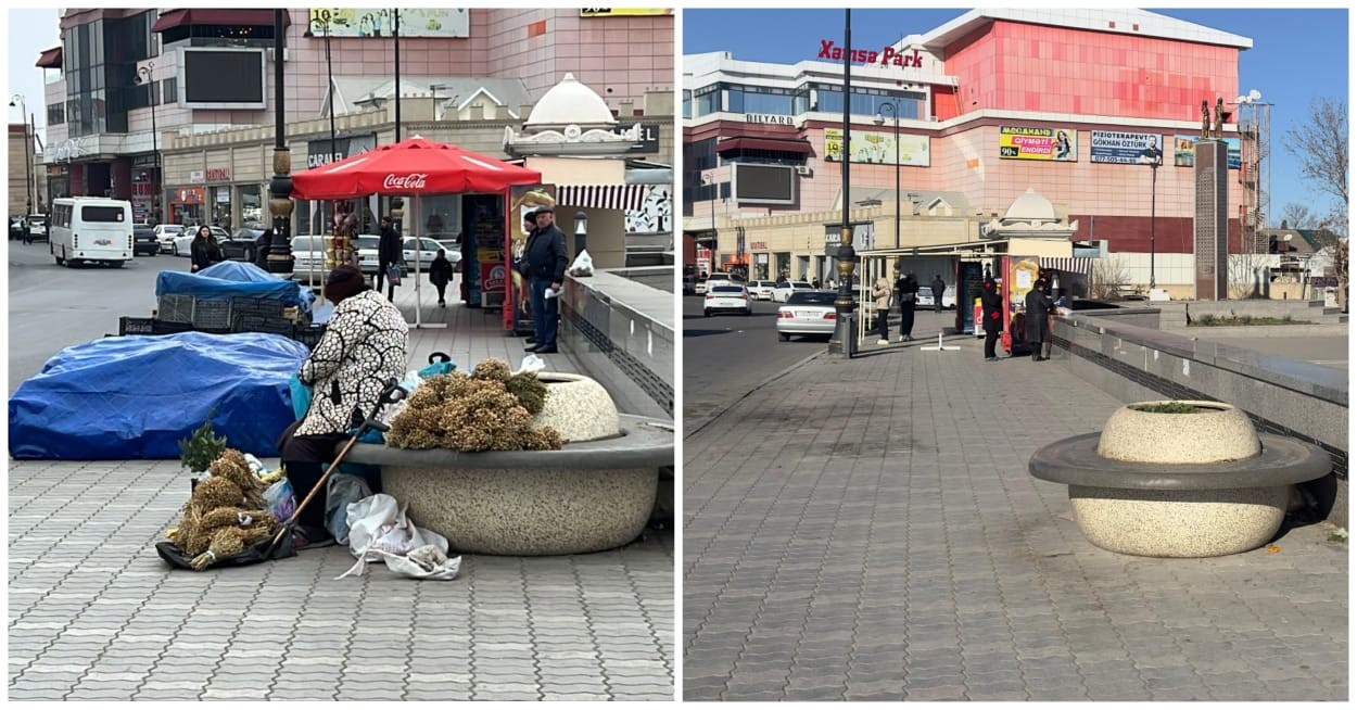 Gəncədə qanunsuz küçə ticarətinə qarşı tədbirlər görülür - FOTOLAR