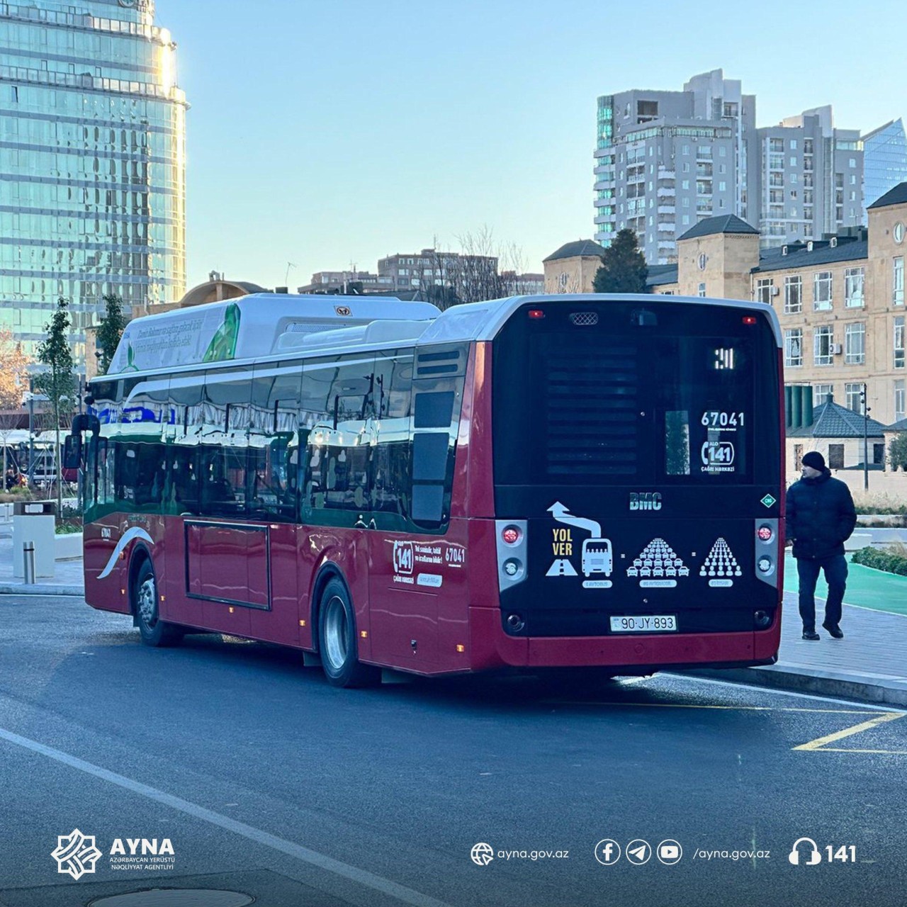 Yeni marşrut xətti üzrə avtobuslar istifadəyə verildi - FOTO