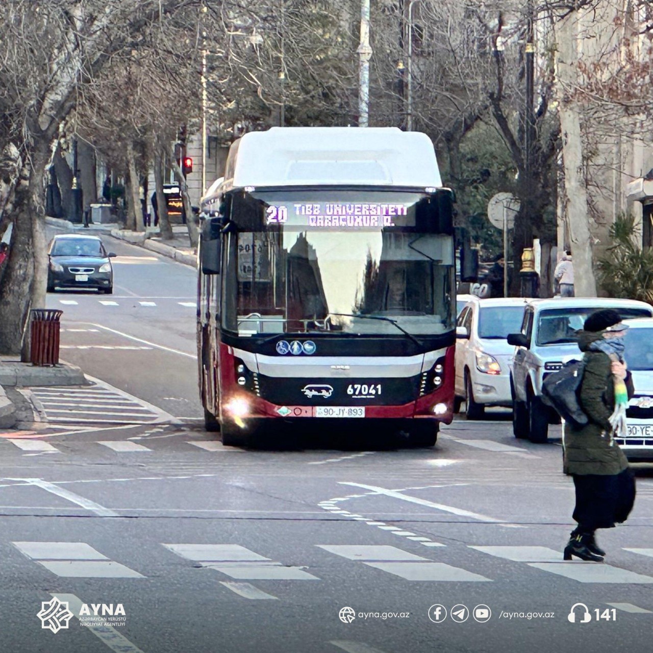 Yeni marşrut xətti üzrə avtobuslar istifadəyə verildi - FOTO