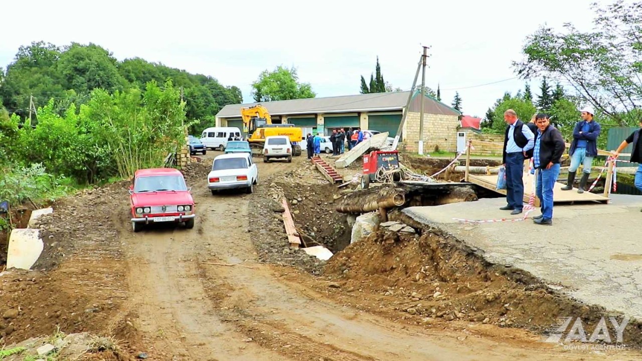 Astarada yeni avtomobil körpüsü inşa olunub - FOTOLAR