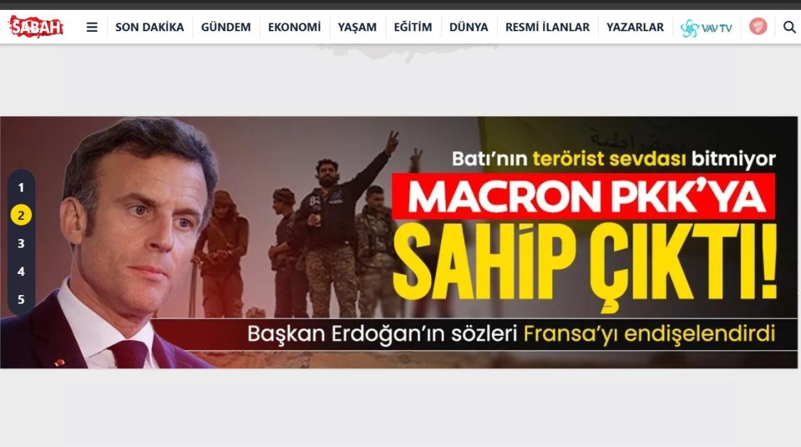 Makron Suriyada terrorçulara himayədarlıq edir - “Sabah” qəzeti