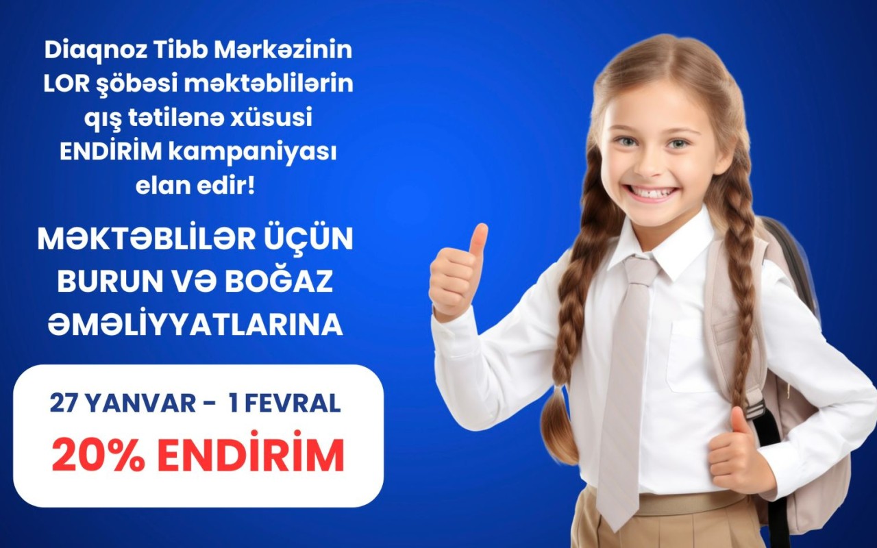 Diaqnoz Tibb MərkəzindənENDİRİM!