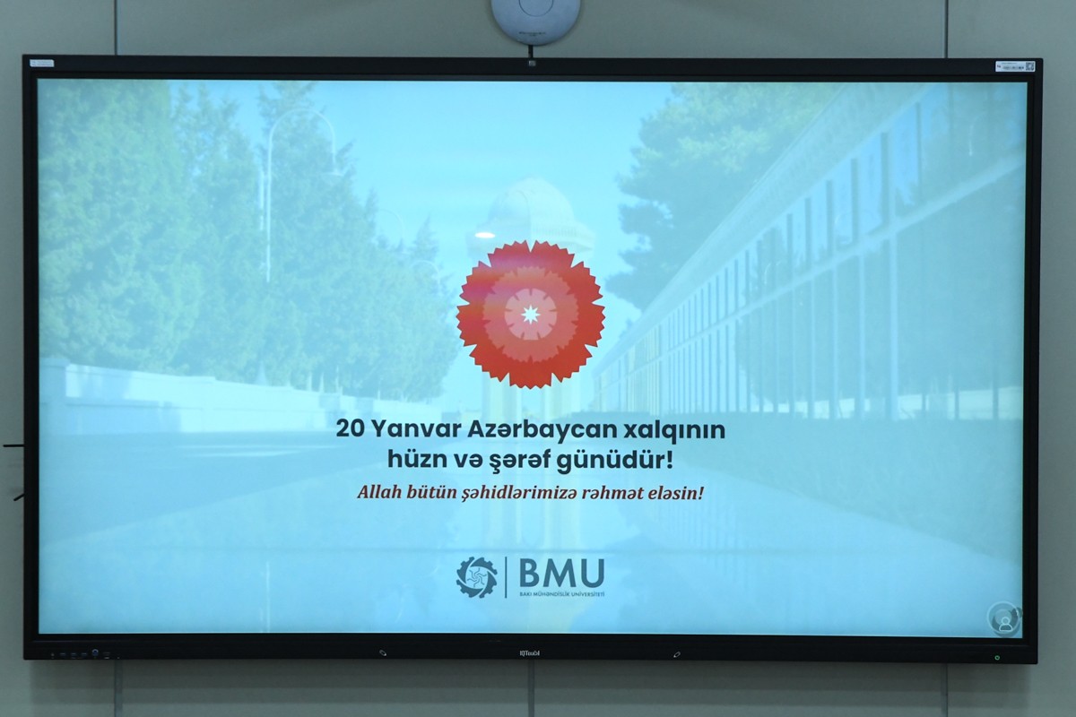 BMU-da 20 Yanvar faciəsi ilə bağlı anım tədbiri keçirilib - FOTOLAR