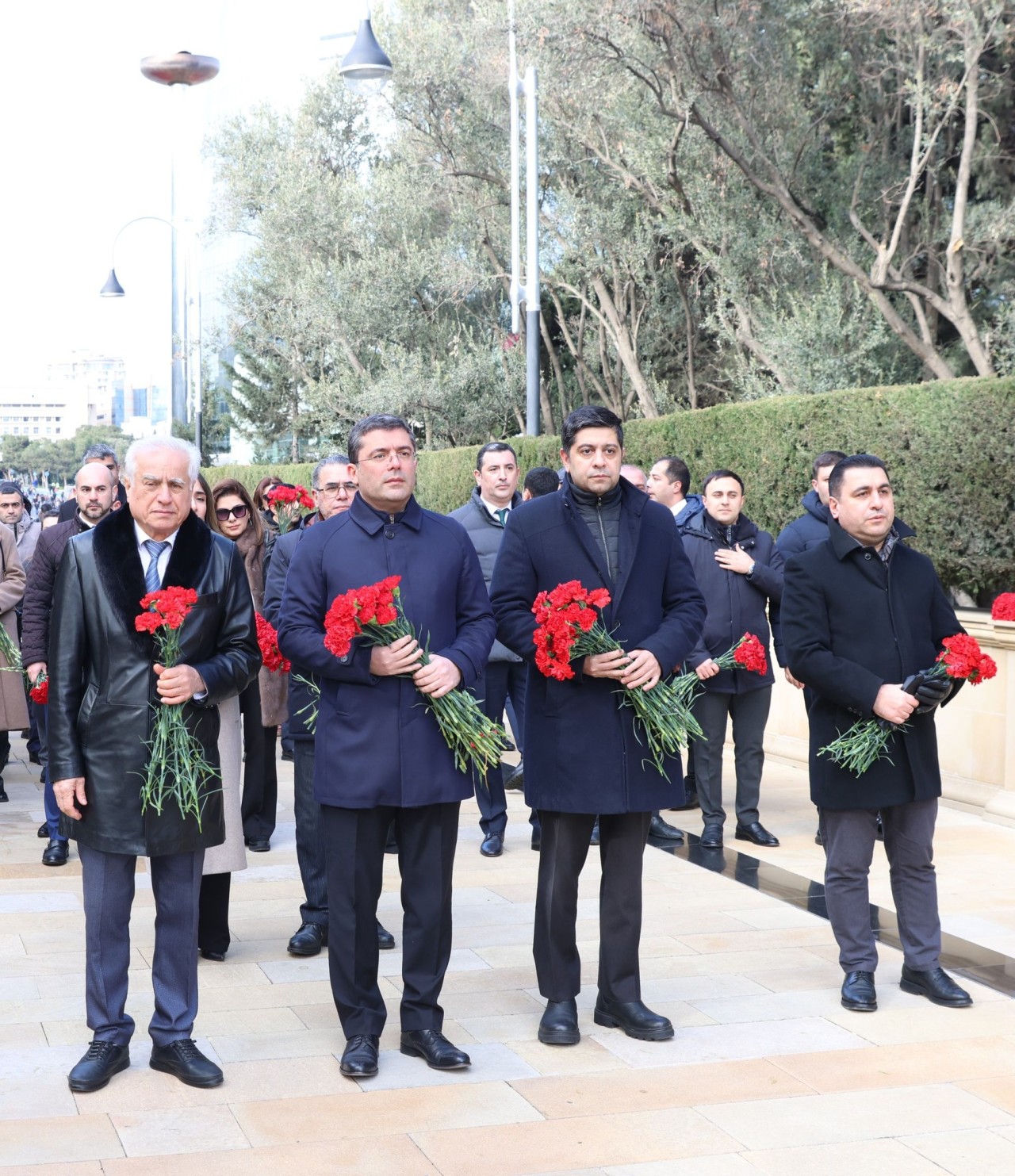 Medianın İnkişafı Agentliyinin və Audiovizual Şuranın rəhbərliyi şəhidləri yad etdi - FOTO