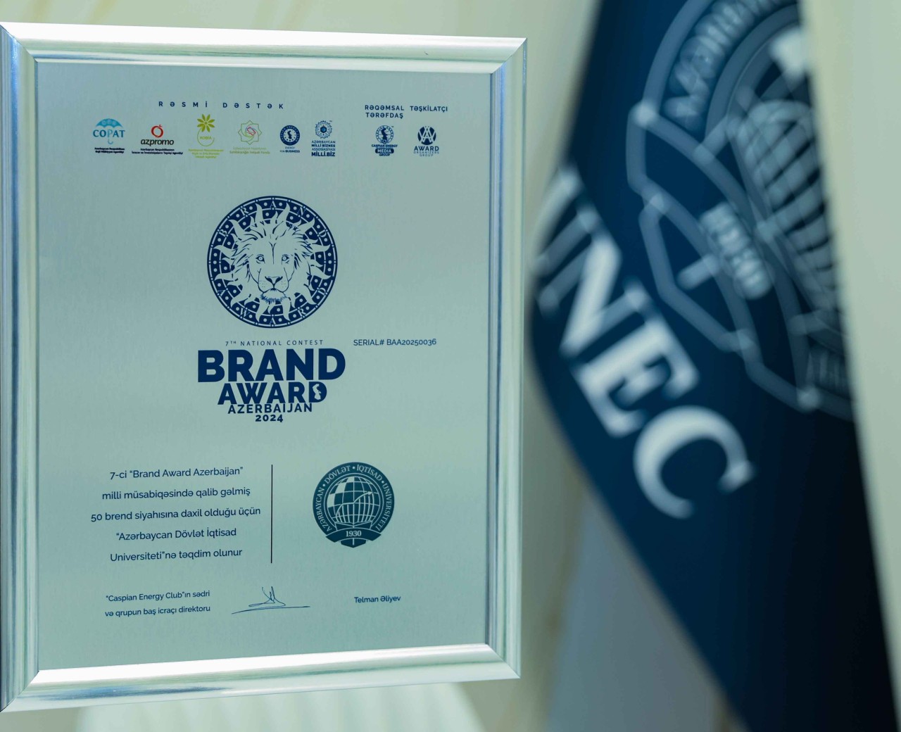 UNEC “Brand Award Azerbaijan” milli müsabiqəsinin qalibi olub - FOTO