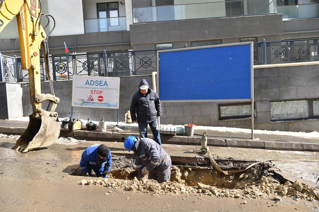 ADSEA şaxtalı günlərdə abonentlərə belə xidmət göstərir - FOTO/VİDEO