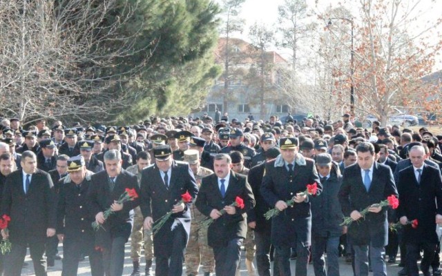 Xocalı soyqırımı qurbanlarının xatirəsi Goranboyda anılıb -FOTOLAR