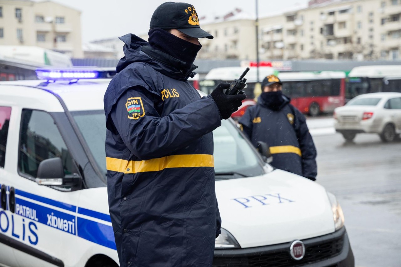 Qarlı hava ilə əlaqədar polis təhlükəsizlik tədbirləri görür - DİN