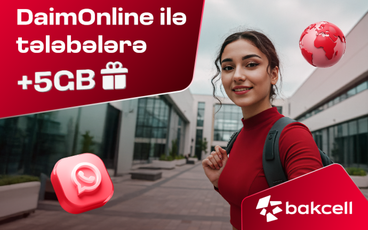 “Bakcell” DaimOnline ilə tələbələrə5GB hədiyyə edir!