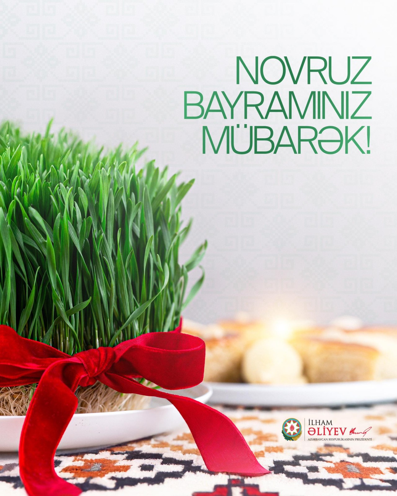 Prezidentdən Azərbaycan xalqına Novruz təbriki - FOTO