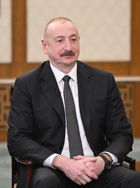 İlham Əliyev Çinin CGTN telekanalına müsahibə verdi - VİDEO+FOTO
