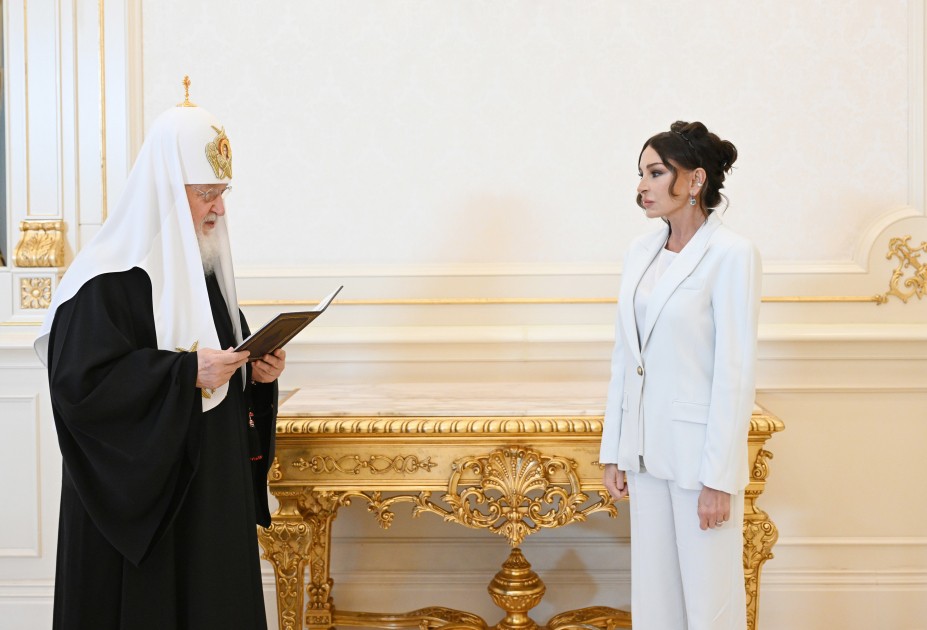 Mehriban Əliyevaya “Müqəddəs Knyaginya Olqa” ordeni təqdim edildi - FOTOLAR