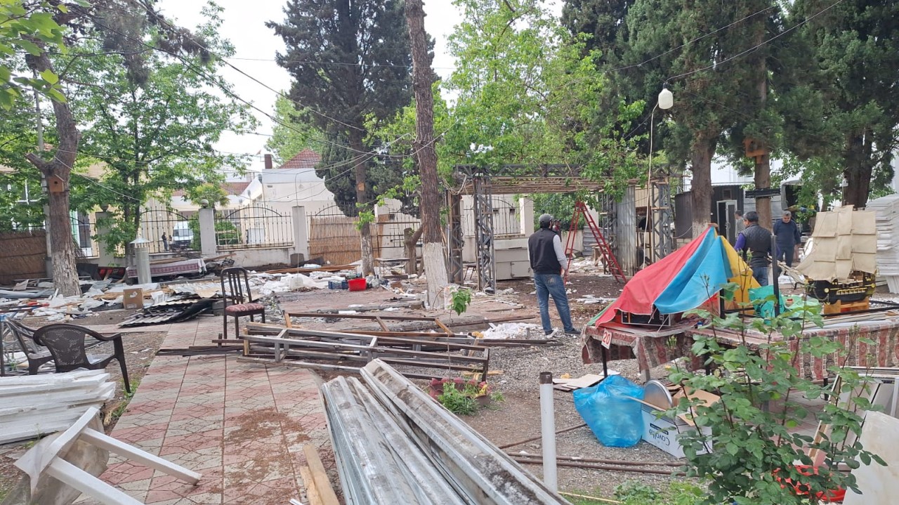 Gəncədə qanunsuz tikintilərin qarşısı alındı - FOTOLAR