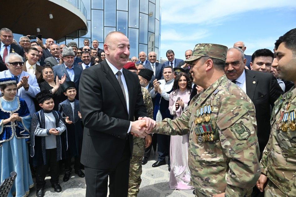 Prezident və xanımı Ağdam Muğam Mərkəzinin açılışını ediblər - FOTOLAR (YENİLƏNİB)
