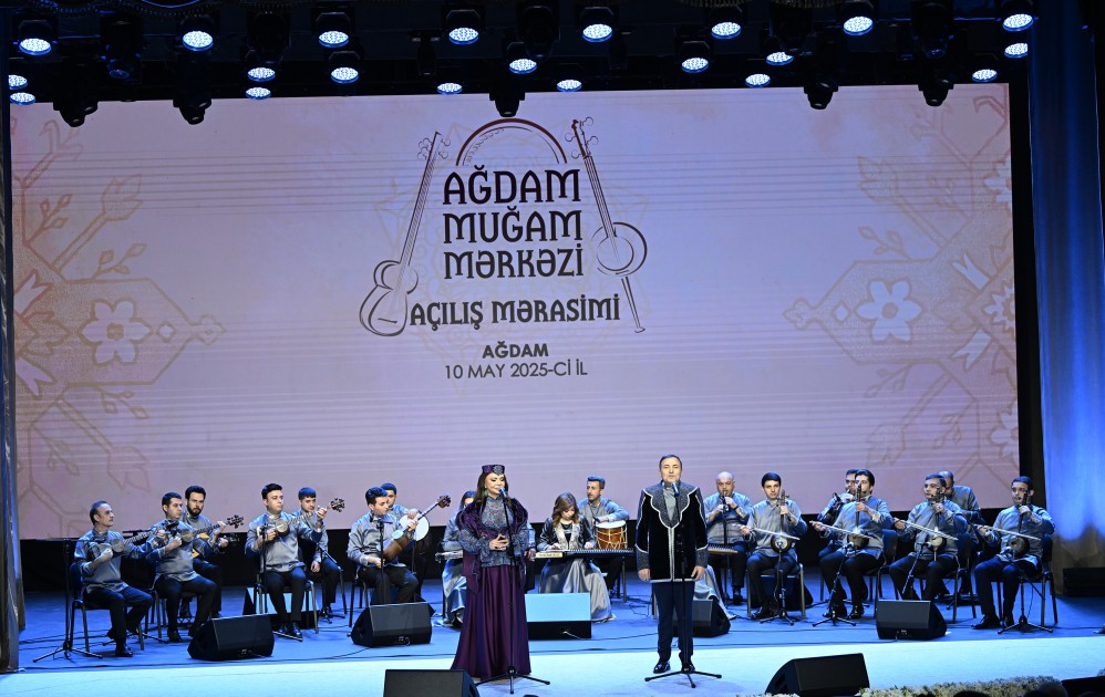 Prezident və xanımı Ağdam Muğam Mərkəzinin açılışını ediblər - FOTOLAR (YENİLƏNİB)