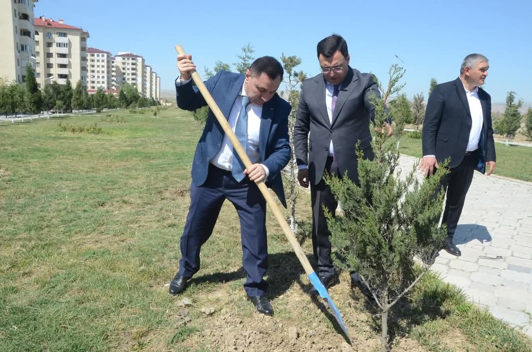 Ulu Öndərin 102-ci ildönümünə həsr olunmuş ağacəkmə aksiyası keçirilib - FOTOLAR