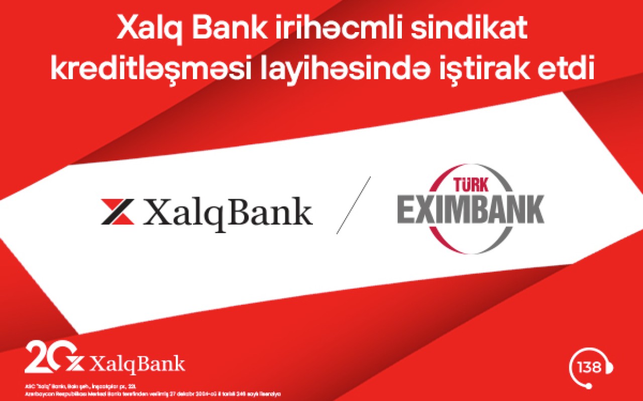"Xalq Bank" beynəlxalq maliyyə bazarındanövbəti layihədə iştirak edib 