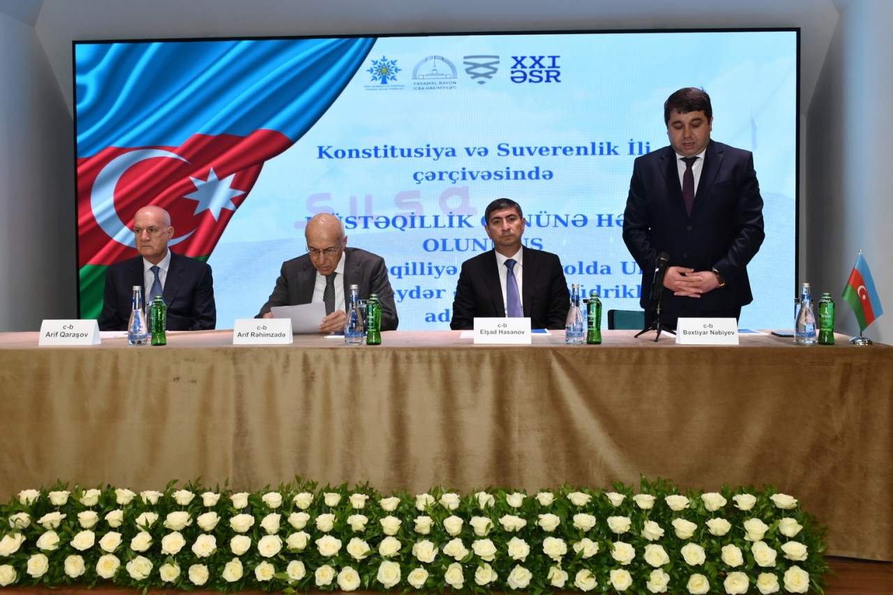 Yasamal rayon ictimaiyyəti Müstəqillik Gününü qeyd edib - FOTOLAR