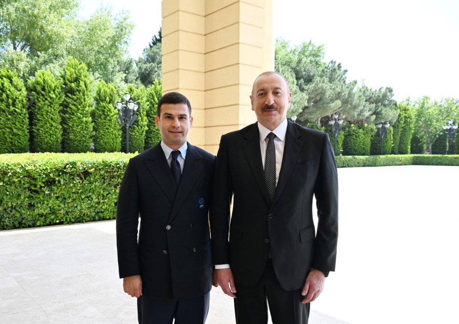Prezident milli komandanın üzvlərini qəbul etdi - FOTOLAR (YENİLƏNİB)