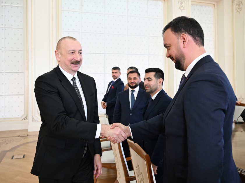 Prezident milli komandanın üzvlərini qəbul etdi - FOTOLAR (YENİLƏNİB)