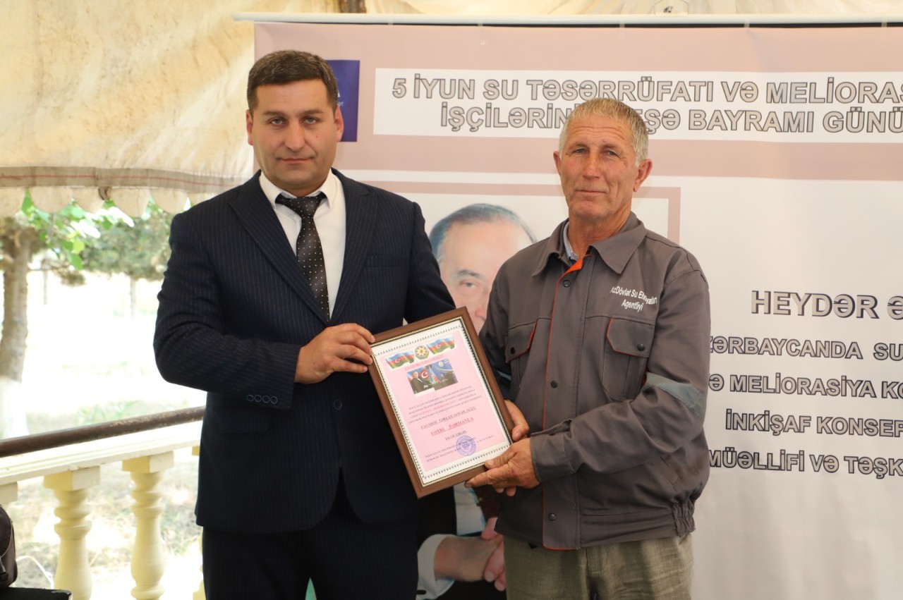 Neftçalada meliorasiya işçilərinin peşə bayramı qeyd olunub - FOTOLAR