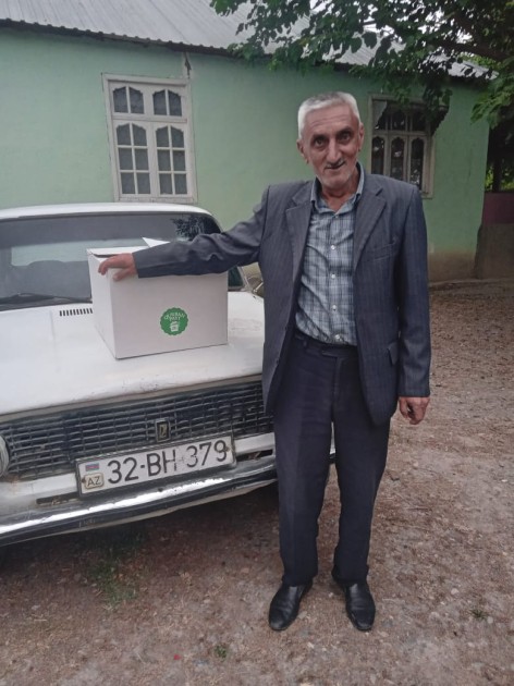 Leyla Əliyevanın təşəbbüsü ilə Yevlaxda ailələrə qurban payları çatdırıldı - FOTOLAR