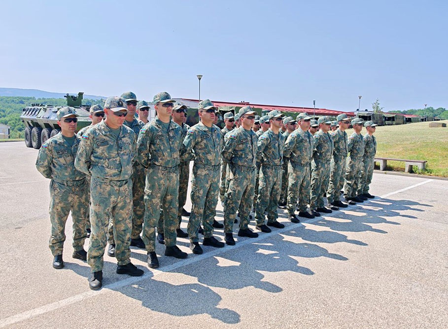 Azərbaycan hərbçiləri Serbiyada beynəlxalq təlimdə - FOTOLAR