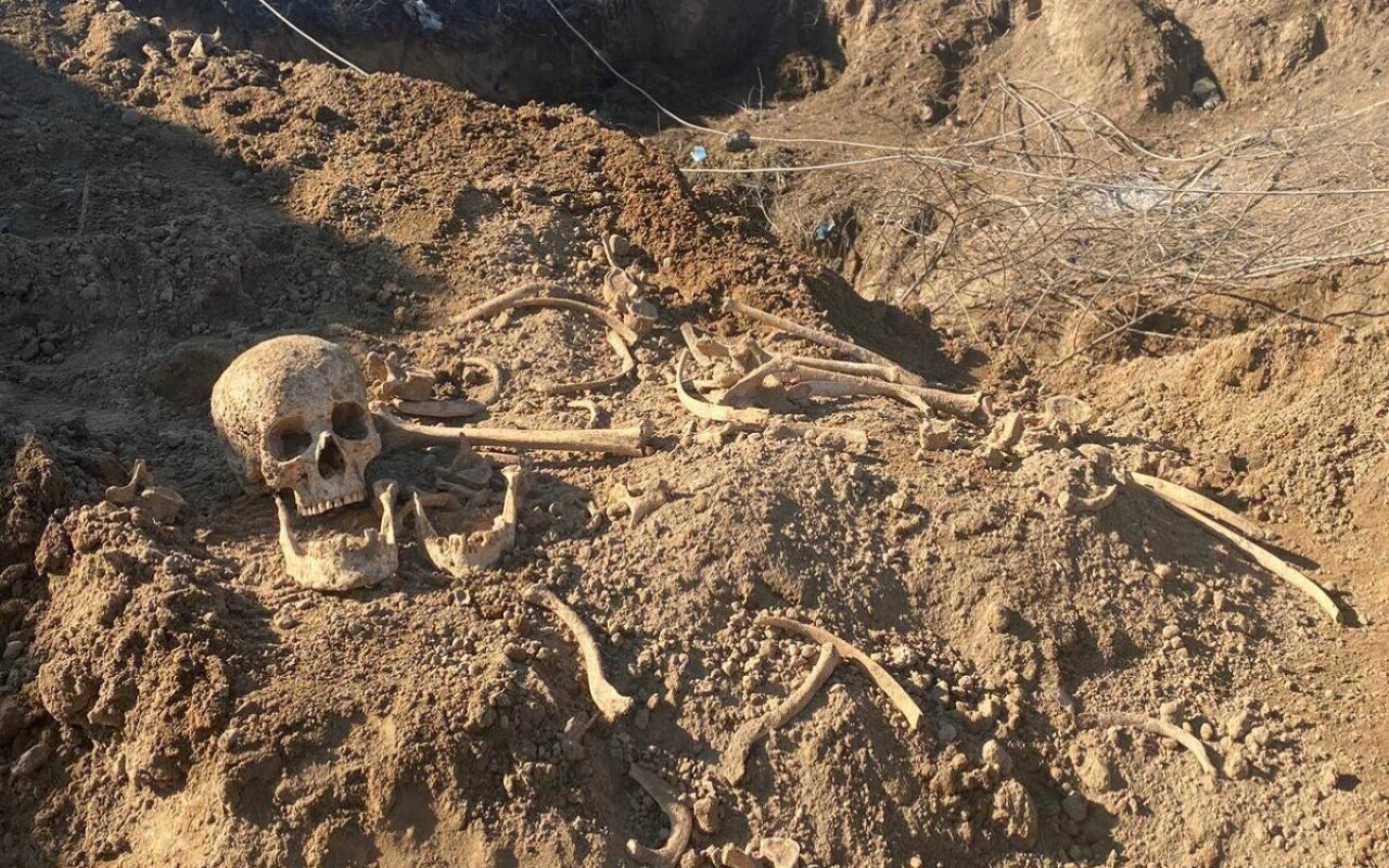 Cəbrayılda insan sümükləritapıldı Cəbrayılda insan sümükləritapıldı