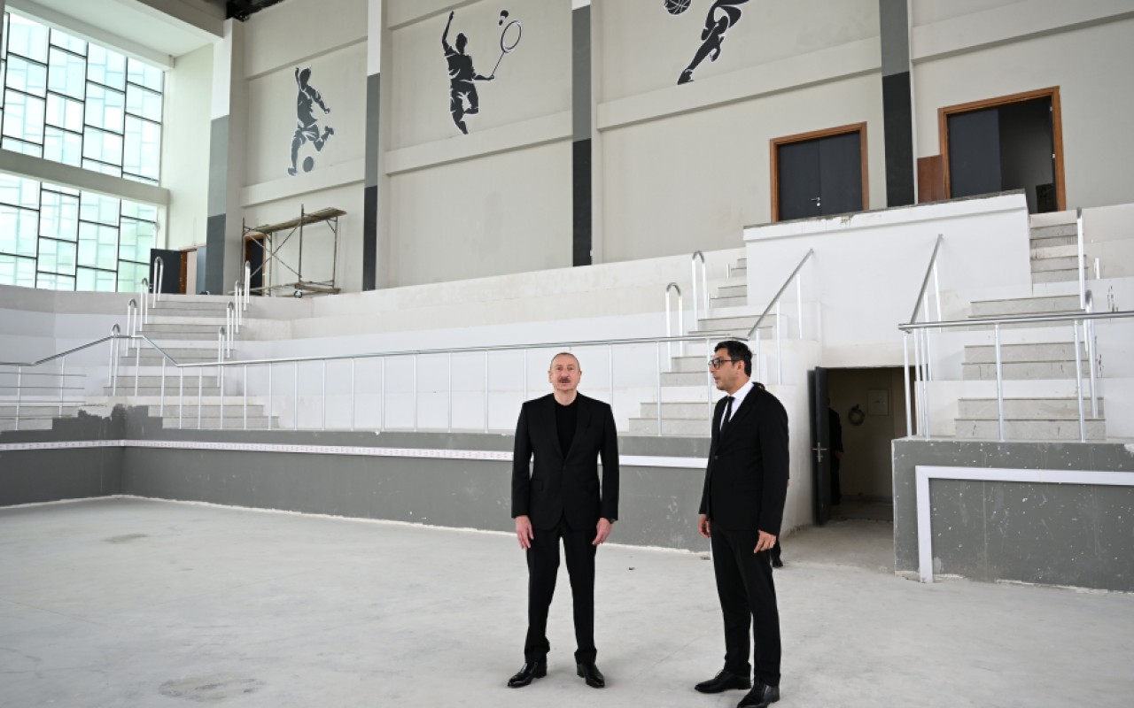 Prezident Yevlax Olimpiya İdman Kompleksində- FOTOLAR Prezident Yevlax Olimpiya İdman Kompleksində- FOTOLAR