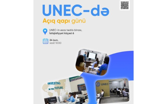 UNEC-də abituriyent və valideynlər üçün“Açıq qapı” günü keçiriləcək UNEC-də abituriyent və valideynlər üçün“Açıq qapı” günü keçiriləcək