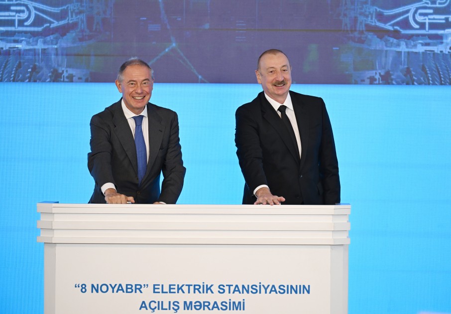 Mingəçevirdə “8 Noyabr” Elektrik Stansiyasının açılışı oldu - FOTOLAR (YENİLƏNİB)