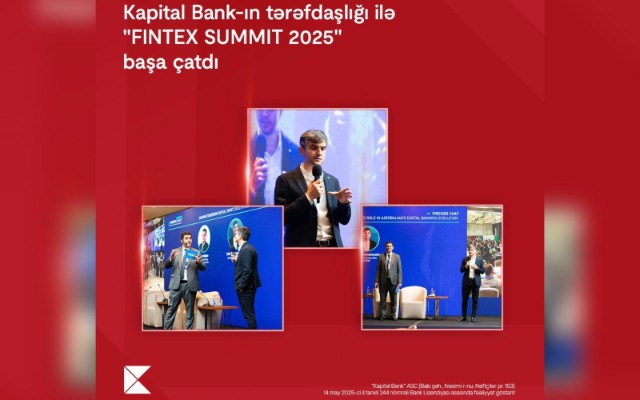"Kapital Bank"ın tərəfdaşlığı ilə keçirilən “FINTEX SUMMIT 2025”yekunlaşdı "Kapital Bank"ın tərəfdaşlığı ilə keçirilən “FINTEX SUMMIT 2025”yekunlaşdı