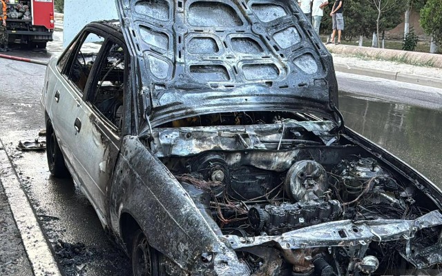 Sumqayıtda "Daewoo"yandı