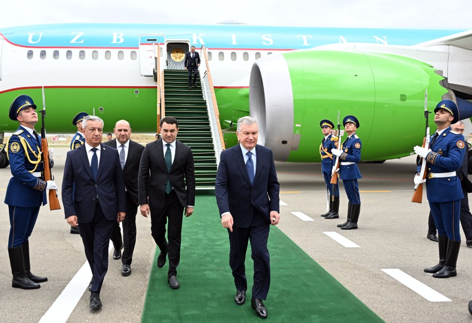 Ersin Tatar və Şavkat Mirziyoyev Füzulidə - FOTOLAR
