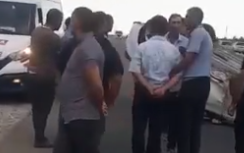 Bakı-Quba yolunda "Hyundai" aşdı -VİDEO Bakı-Quba yolunda "Hyundai" aşdı -VİDEO
