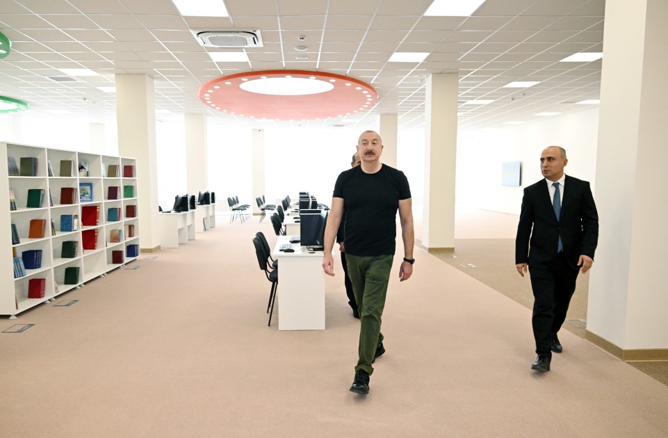 Ağdam şəhər 1 nömrəli tam orta məktəbin binasının açılışı oldu - FOTOLAR