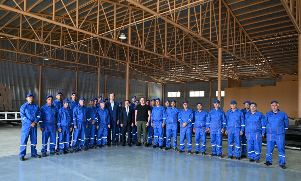 Xocalı kərpic zavodunun açılışı olub - FOTOLAR