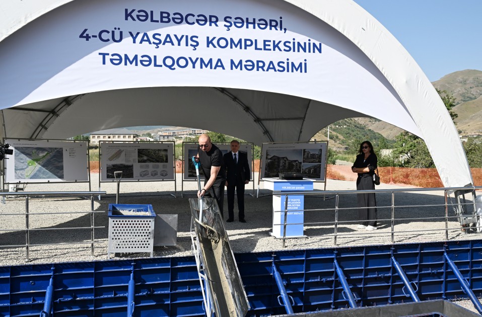 Kəlbəcərdə 4-cü yaşayış kompleksinin təməli qoyulub - YENİLƏNİB