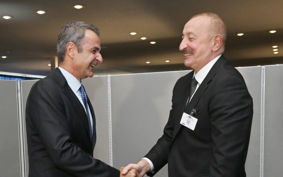 İlham Əliyev Yunanıstanın Baş naziri ilə görüşdü- FOTO
