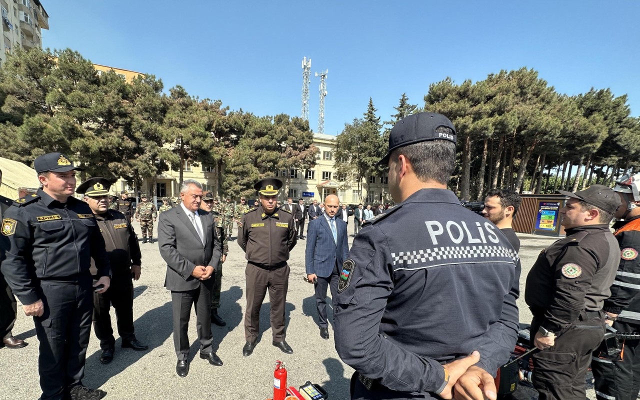 Abşeronda FHN tərəfindən mülki müdafiə məşqi təşkil edilib -FOTOLAR