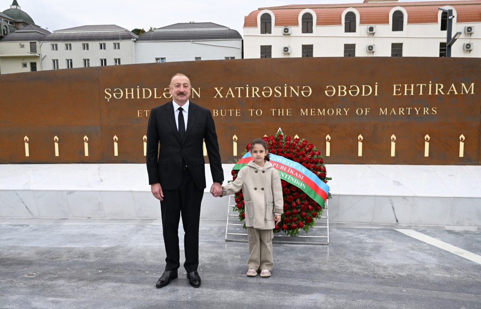 Prezident Gəncə Memorial Kompleksinin açılışını edib - FOTOLAR